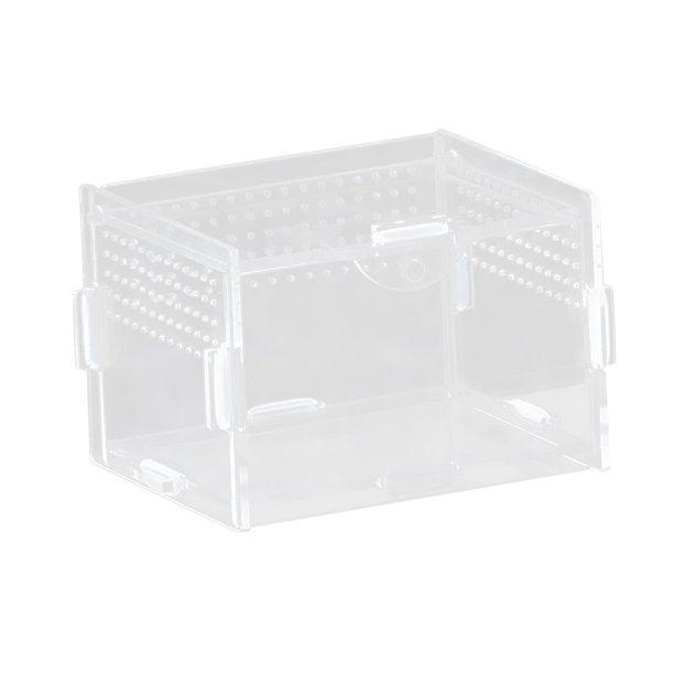 Caja de Cría para Reptiles, Caja para Tortugas, Caja de Eclosión de Hábitat, Portátil, Transparente, Transpirable, Terrario, Tanque de Cría para Serpi 10x8x7cm