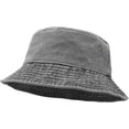 thumbnail image 1 of Sombrero de pescador, ala ancha, de algodón vaquero lavado, para exteriores, gorra plana para pesca, senderismo, deportes de playa, 1 of 4
