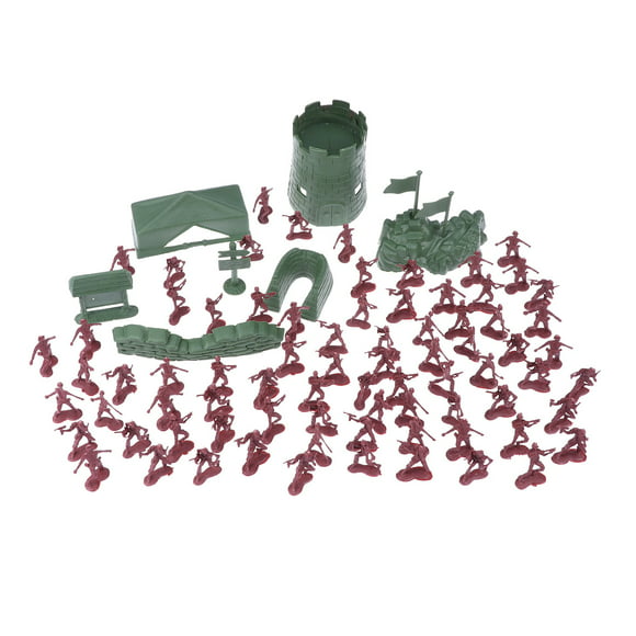 100pcs  Plastic Soldier Model Toy Men Figures Accessories Kit Decor Play Set