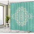 thumbnail image 4 of Ambesonne Oriental Shower Curtain, Mandala Art Design Floral, 69"Wx84"L, Seafoam Eggshell, 4 of 4
