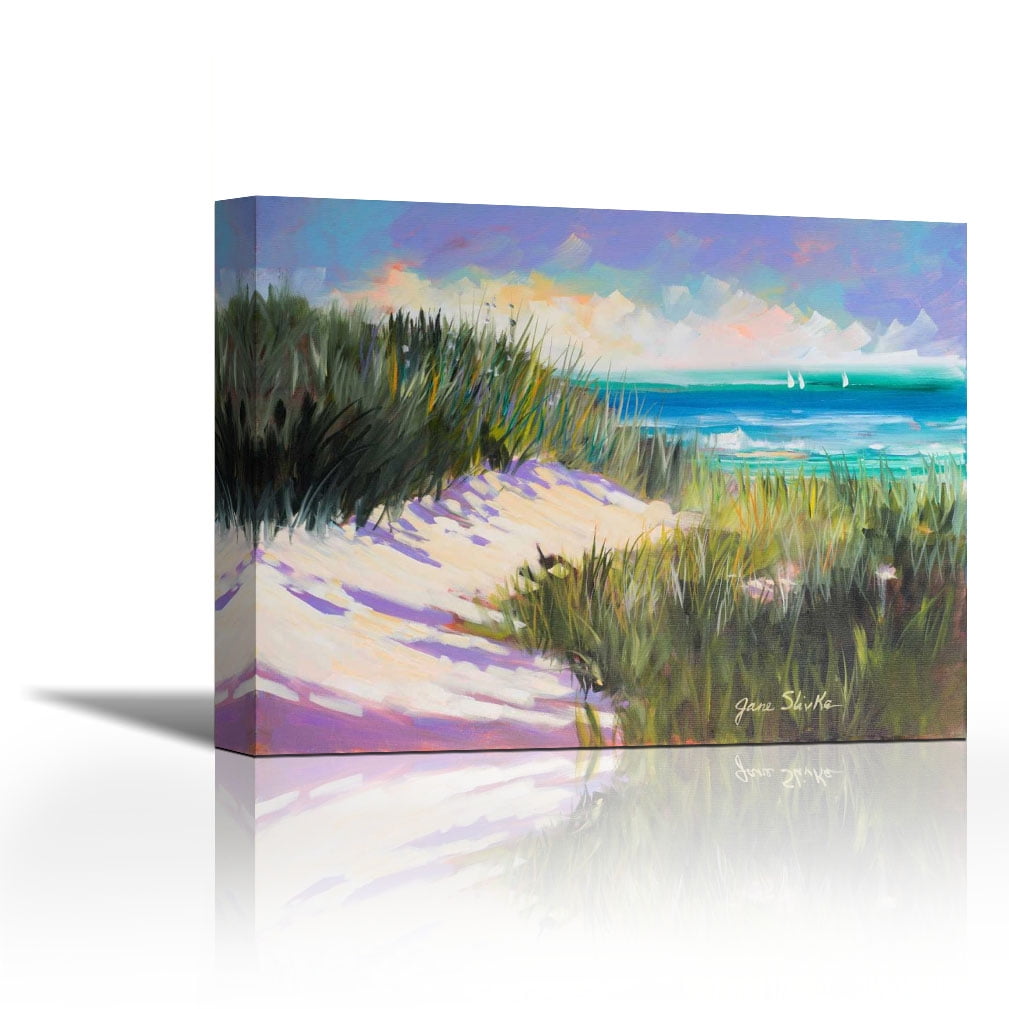 Seagrass Shore Contemporary Fine Art Giclee on Canvas Gallery Wrap