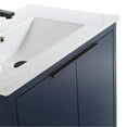 thumbnail image 5 of Fine Fixtures Opulence Collection 30 in. W x 18 in. D x 33 in. H Bathroom Vanity in Navy Blue with White Ceramic Sink - Black hardware, 5 of 9