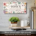 thumbnail image 6 of CounterArt "Sister" Slatted Pallet Hanging Wood Sign 12" by 6", 6 of 8