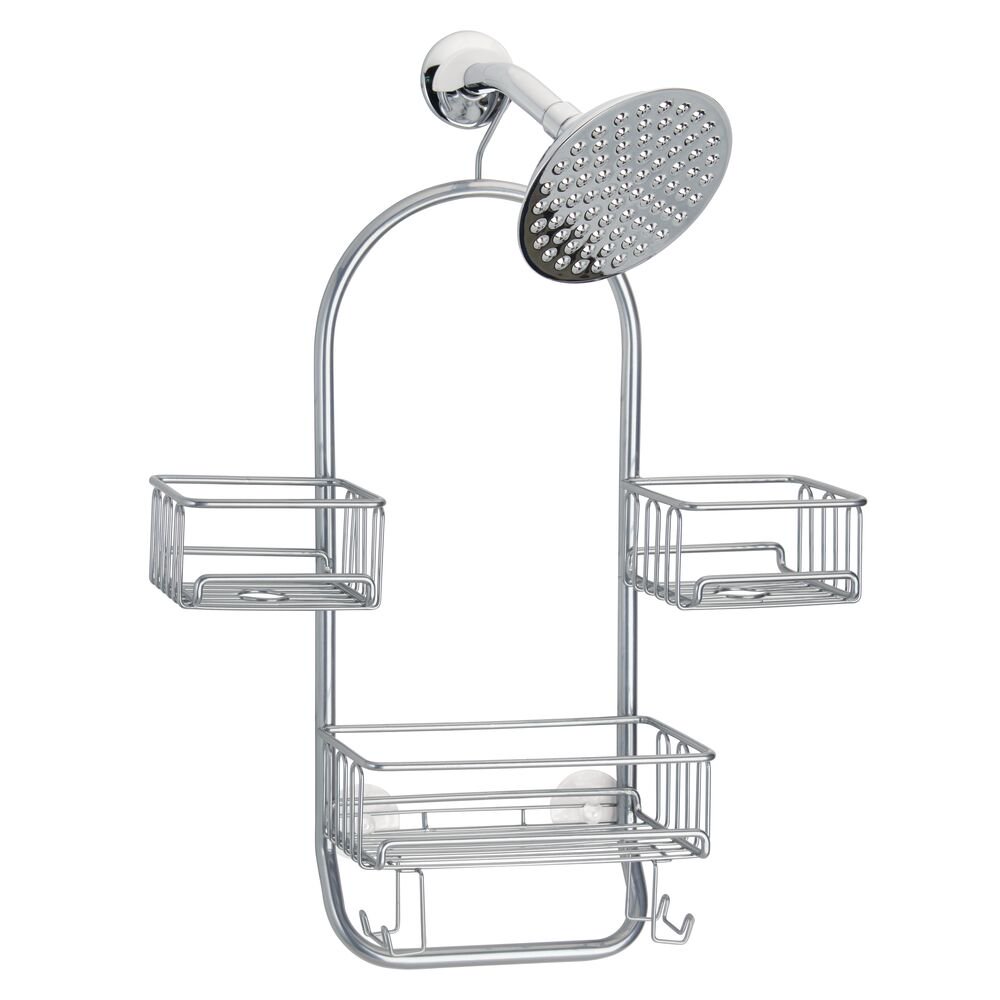 mDesign Metal Large Bath Tub & Shower Caddy, Hanging Storage Organizer