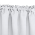 thumbnail image 3 of The Great American Store Decorative Polyester Window Valances Solid White Gathered Style (60" x 18") 3" Rod Pocket, 1 Pack - Suitable for Kitchen, Living Room, Bedroom, Cafes, 3 of 5