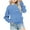 Blue, variant on breaise Girl Boy Long Sleeve Tops Kids Crewneck Sweatshirts Soft Solid Pullover for Girls Boys Loose Sweatshirt