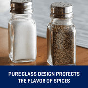 Anchor Hocking Glass Salt & Pepper Shakers 2 Piece Set - Durable Classic Design, Designed to Help with Seasoning Storage and Serving