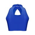 thumbnail image 4 of TiaoBug Kids Girls 2 Piece Hip Hop Street Jazz Dance Outfit Sleeveless Shiny Sequin Crop Top and Jogger Pants Royal Blue 8, 4 of 7