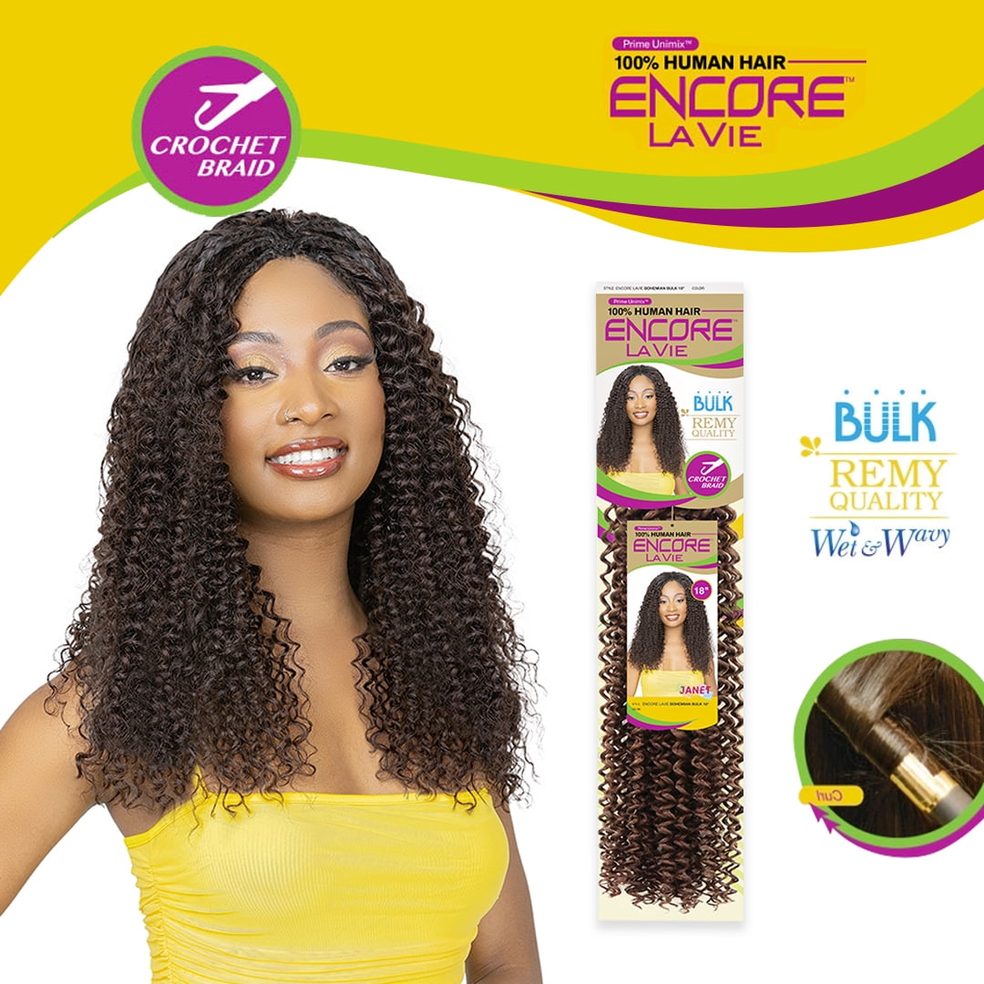 Ebo Human Hair Blend Braids Encore La Vie Bohemian Bulk 18