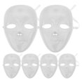 thumbnail image 1 of máscaras faciales completas en blanco, pintadas a mano, ideales para fiestas y manualidades., 1 of 7