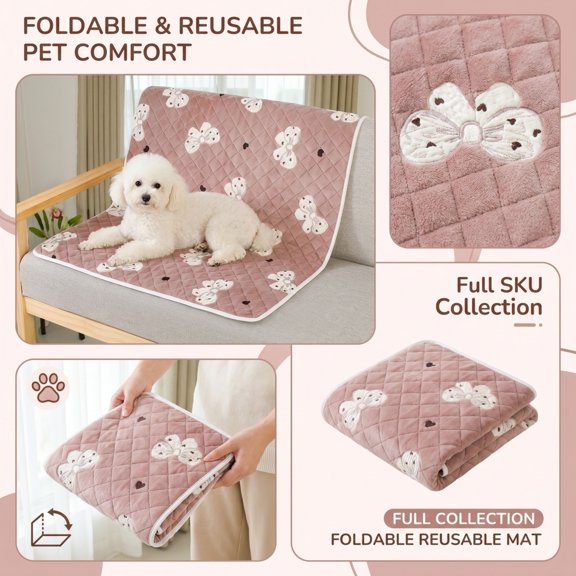 Washable Pee Pads, Reusable Puppy Training Pads for Dogs, Waterproof Quick-Dry Absorbent Mat, Leak-Proof Non-Slip Floor Protector, Machine Washable(L,Coffee)