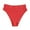 Red - 690, variant on American Eagle Womens Solid Cheeky Bikini Swim Bottom, Orange, XX-Large