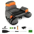 thumbnail image 1 of Goplus Inflatable Fishing Boat 350 LBS Fishing Float Tube with Fishing Rod Holder Gray+Orange, 1 of 10