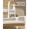 thumbnail image 4 of Set of Two Rattan Patio Chairs – Outdoor Rattan Dining Chairs, Metal Frame, Stylish Square Rattan Design, Perfect for Balcony, Backyard and Poolside, (White and Brown) (Black and Brown), 4 of 7