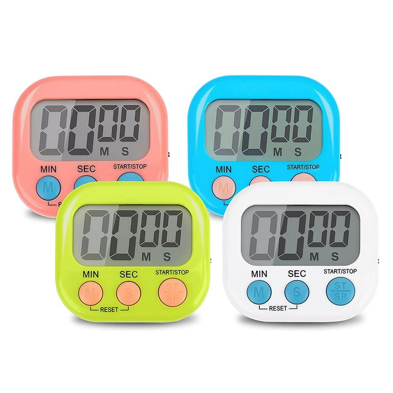 Digital Kitchen Timer, Cooking Timers, Simple Operation, Large Display,  Loud Alarm, Magnetic Backing Stand, Minute Seconds Count Up Countdown for  Kids Games School Teacher Office(PINK)