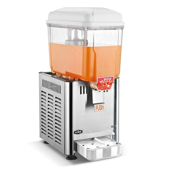 KWS Commercial Stainless Steel Hot and Cold Drink Dispensers Professional Beverage Dispensers 1 Tanks 3 Gallon