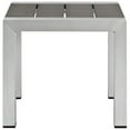 thumbnail image 2 of Silver Gray Shore Outdoor Patio Aluminum Side Table, 2 of 4