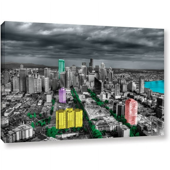 ArtWall Revolver Ocelot "Seattle" Gallery-Wrapped Canvas