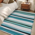 thumbnail image 5 of Hallway Runner Rugs 2.7x5 Ft, Blue Green Striped Non Slip Area Rugs for Kitchen Bedroom Entryway, Modern Stripes Art Watercolor Washable Carpet Runner Rug Floor Mats for Bedroom Home Decor, 5 of 9
