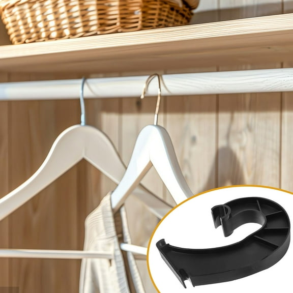 HEMOTON Easy to Install Closet Rod Hanger for Wire Shelving Universal Closet Rod Holder No Drill Closet Rod Bracket J-Shaped Closet Rod Bracket