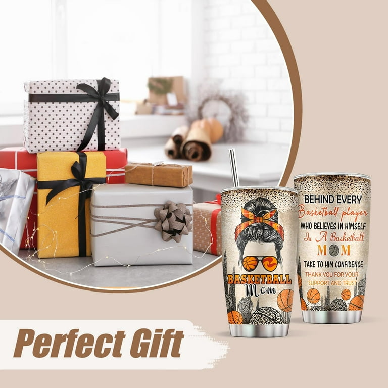 Basketball Mom Gift, Basketball Mom Stainless Steel Tumbler 20oz