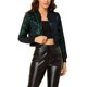 thumbnail image 5 of CHAQUETA BOMBER CORTA CON CREMALLERA Y BRILLO DE LENTEJUELAS PARA MUJERES INSPIRE CHIC TALLA XS VERDE, 5 of 8