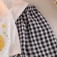 thumbnail image 4 of Emitonse Toddler Baby Girl Summer Clothes Fashion Casual Toddler Baby Girl Summer Clothes 1st 2nd 3rd 4th Birthday Outfit Ruffle Short Sleeve Shirt Gingham Shorts Set Black,12-18 Months, 4 of 6