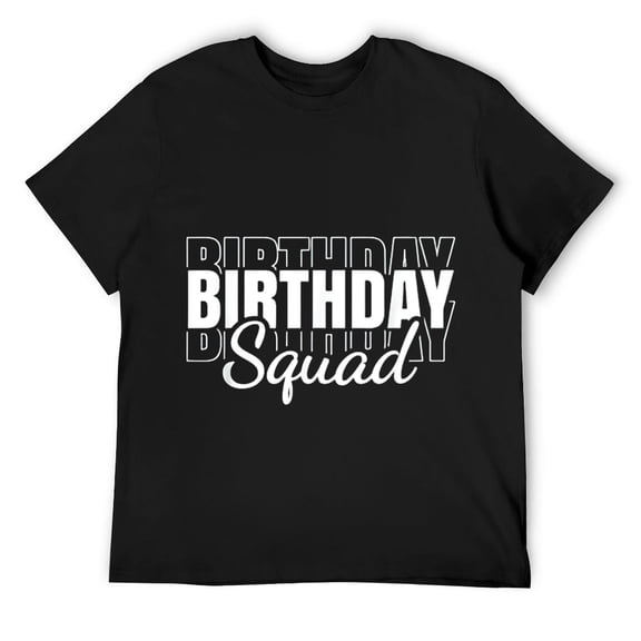 Birthday Squad Bday Men Women Kids T-Shirt Black