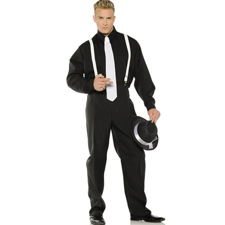 1920'S Black Pinstripe Gangster Mobster Mens Halloween Costume ...