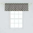 thumbnail image 2 of Ambesonne Stripe Window Valance, Retro Overlap Nested Circles, 42" x 18", Charcoal Grey Eggshell, 2 of 3