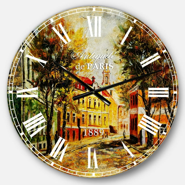 DesignArt Ancienne VITURNBSK en Automne Grande Horloge Murale