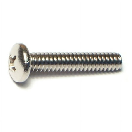 

#10-24 x 1 18-8 Stainless Steel Coarse Thread Phillips Pan Head Machine Screws