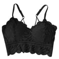thumbnail image 1 of Sujetador tipo bralette de encaje elástico para mujer - Acolchado, tirantes, cómodo, para uso diario/ropa de estar por casa, talla única (32-38/copa AB), 1 of 3