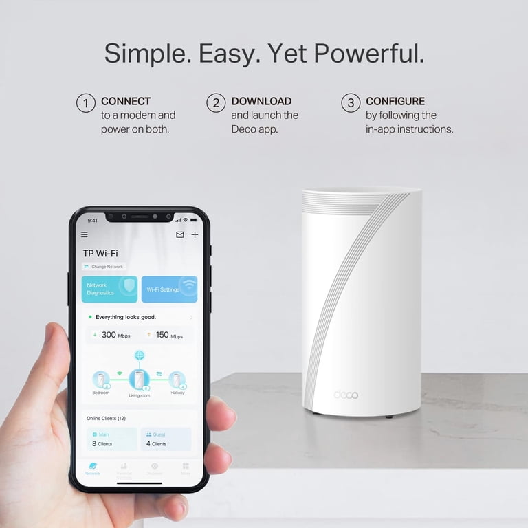 TP-Link Deco BE85 Tri-Band WiFi 7 Mesh Router - Walmart.com