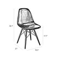 thumbnail image 6 of Design Lab MN LS-9440-BPNKWAL Trige Lipstick Pink/Walnut Dining Chair Set of 2, 6 of 6