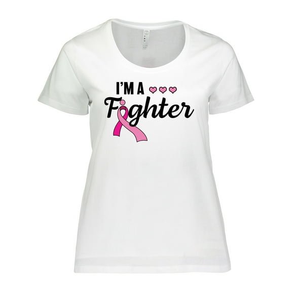 Inktastic Breast Cancer Awareness I'm a Fighter Women's Plus Size T-Shirt