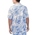 thumbnail image 2 of Men's Margaritaville Tan Los Angeles Chargers Sand Washed Monstera Print Party Button-Up Shirt, 2 of 2