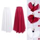 thumbnail image 2 of Womens Performances Lyrical Dancing Skirt Sheer Chiffon Elastic Waist Big Swing Long Wrap Skirt for Dance Festivals White 72 L, 2 of 4