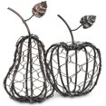 thumbnail image 2 of Set Of 2 Woven Pear With Leaf Sculpture, 2 of 3