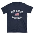 thumbnail image 1 of Elm Grove Wisconsin Patriot Men's Cotton T-Shirt, 1 of 1