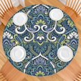 thumbnail image 2 of Colorful Floral Bohemian Table Cover - Elasticized Edge for Round Tables 52-56 Inches - Perfect Fit Tablecloth for Patio, 2 of 7