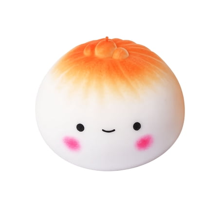 Deeceymbur Large Bun Soft Stress Ball with Smiling Face Sensory Fidget Anxiety Relief Office Decompression Portable Use