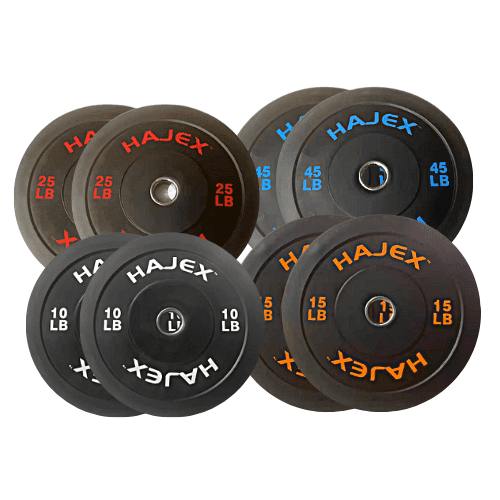 Jeu De Plaques De Poids En Caoutchouc Pour Haltères Olympiques - 2x10LB, 2x15LB, 2x25LB, Idéal Pour La Musculation