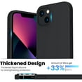 thumbnail image 3 of Shockproof Liquid Silicone Designed for iPhone 13 Case Gel Rubber Full Body Protection Anti-Shock Cover Case Drop Protection 6.1inch-Black, 3 of 11