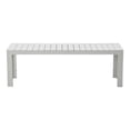 thumbnail image 1 of Pangea Home Breeze Modern Anodized Aluminum Frame Outdoor Bench in White, 1 of 4