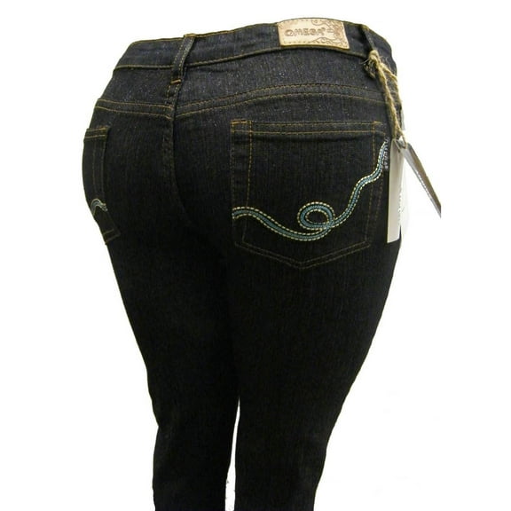 Women's Omega Skinny Stretch Jeans- Blue Twirl 4, 11