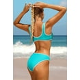thumbnail image 6 of Charmo Womens Bikinis Bathing Suit Sporty Crop Top Two Piece Swimsuit, 6 of 7