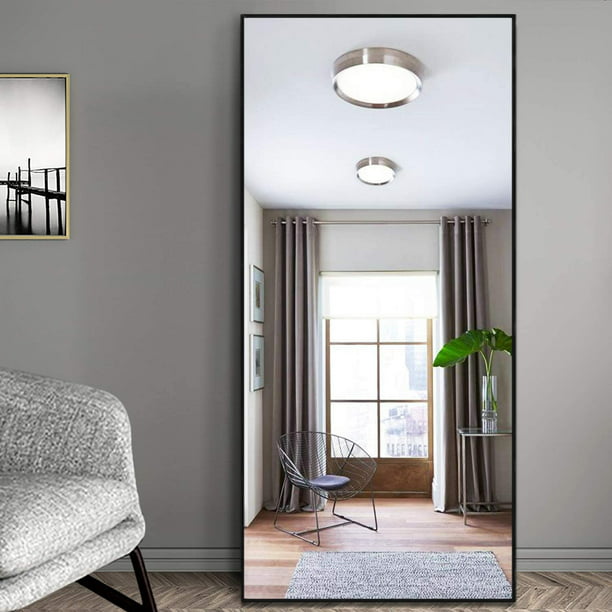 Neutype Floor Mirror Full Length 71 X, Oversized Floor Mirror Black Frame