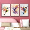 thumbnail image 4 of 2D Flat 3pcs, Decorative painting--frameless, Watercolor Hummingbird Art - Vibrant Flying Bird Decor for Home. Posters and printed materials, Holiday Gifts, Mother'S Day, Home Decor, Birthday Gifts,, 4 of 4