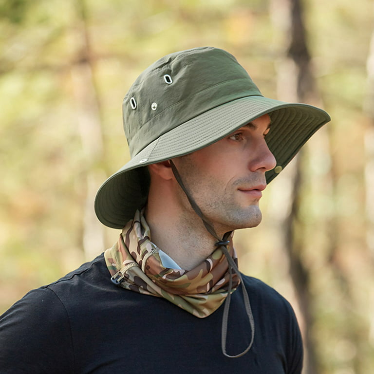 Kscykkkd Hats for Men male Bucket Solid Sunshade and Sunscreen Reduced Price Clearance Gentlemen Hats Army Green One size, Men's